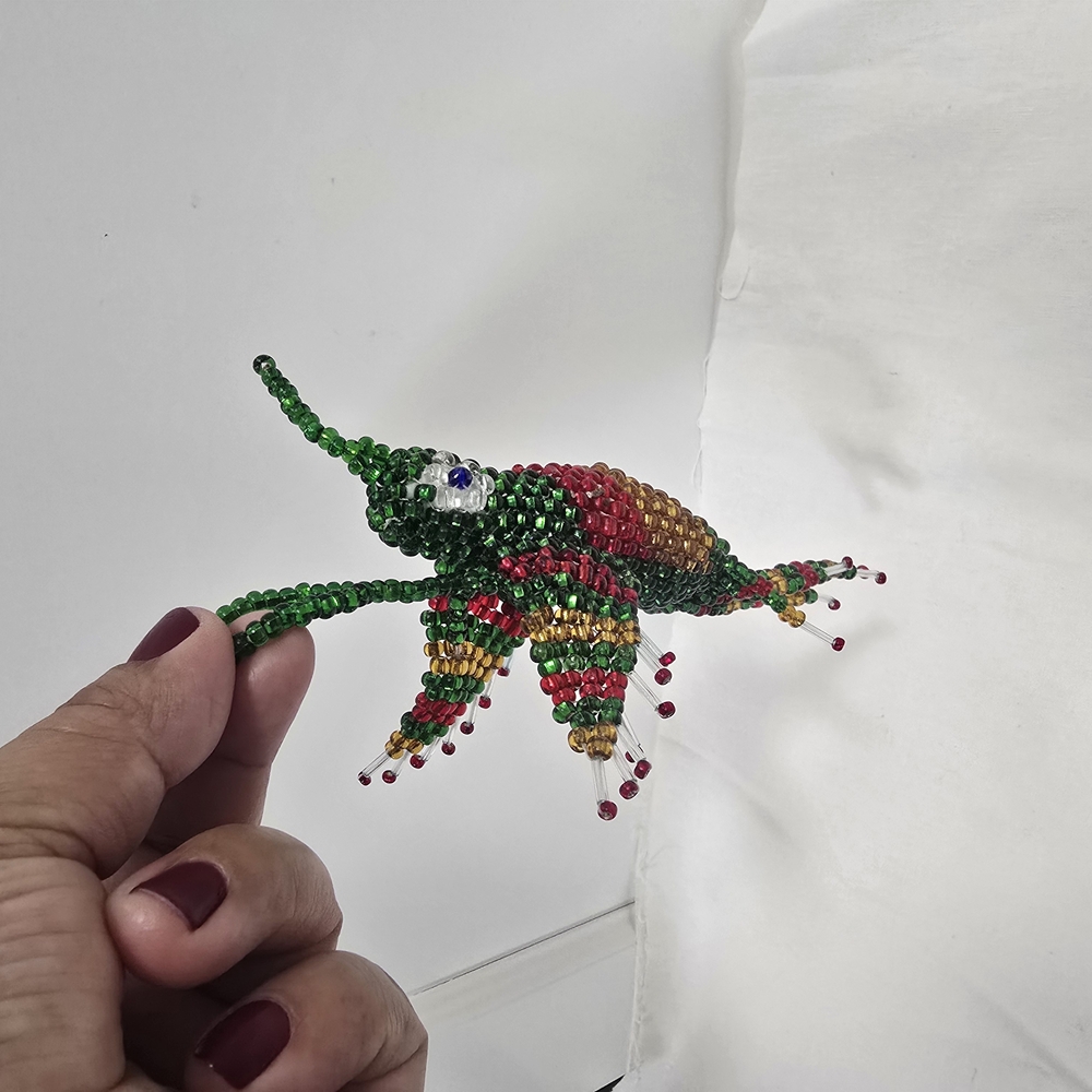 Colorful Beaded Hummingbird Keychain - Picture 2 of 14